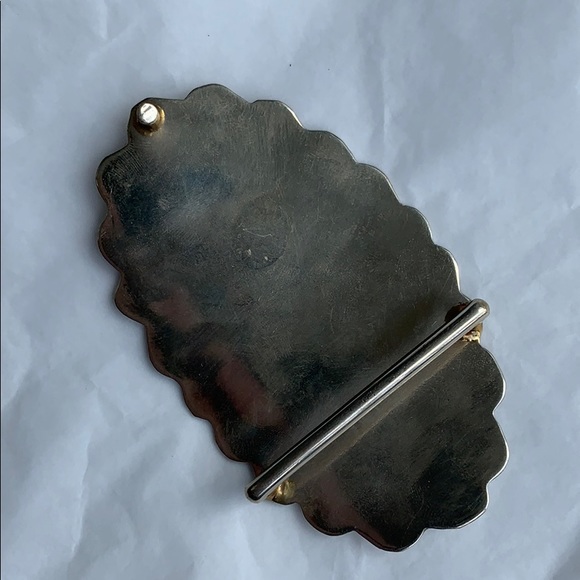 Beautiful Abalone and silver belt buckle - Picture 2 of 3